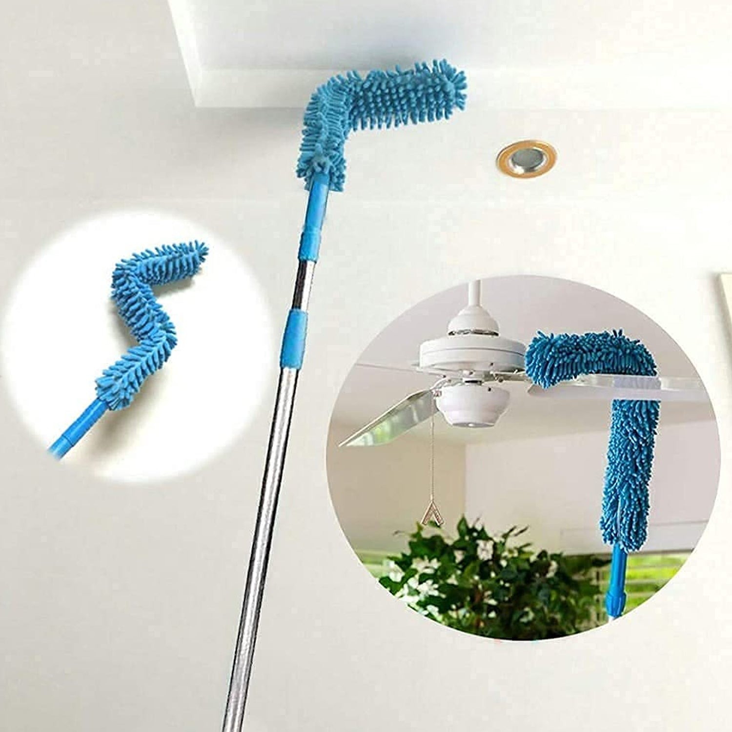 12728 Long Handle Dust Cleaning Brush, Adjustable Microfiber dust Brush, Foldable Home appliances Ceiling Cleaner, Latest Home Improvement Products 12728 Long Handle Dust Cleaning Brush, Adjustable Microfiber dust Brush, Foldable Home appliances Ceiling Cleaner, Latest Home Improvement Products